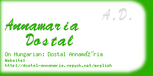 annamaria dostal business card